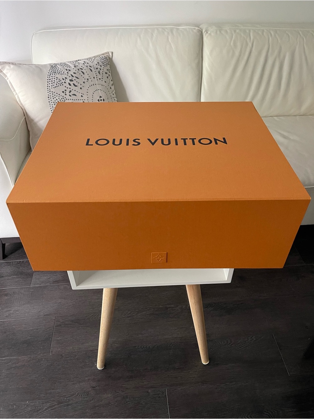 Louis Vuitton Large Orange Magnetic Storage / Presentation Box Authentic